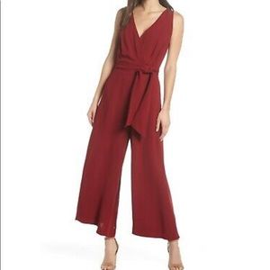 French Connection Bessie Crepe Jumpsuit Red Size 6